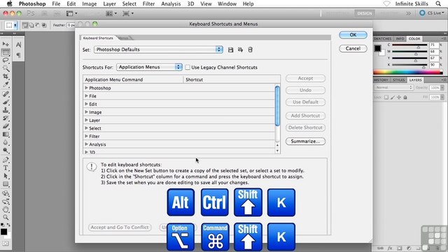 Customizing Menus And Keyboard Shortcuts