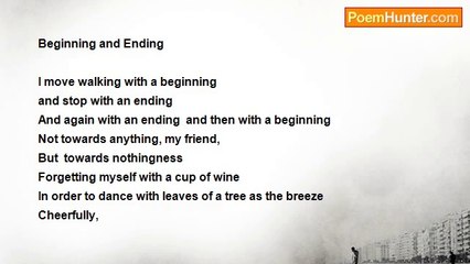 Ponniah Ganeshan - Beginning and Ending