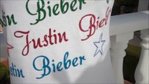 JUSTIN BIEBER T SHIRT OUR LATEST DESIGN BEAUTIFULL GLITTER TSHIRT WOMENS OR GIRLS