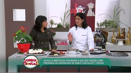 Aprende a preparar un delicioso cheesecake de doble chocolate y trufas (1/2)