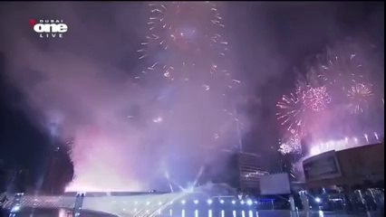Amazing Fire Work in Burj Khalifa - Dubai