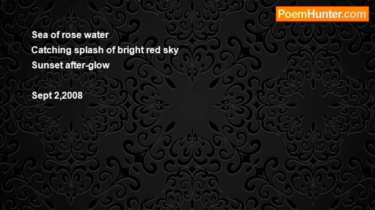 Dorothy (Alves) Holmes - #341  Haiku Sunset After Glow