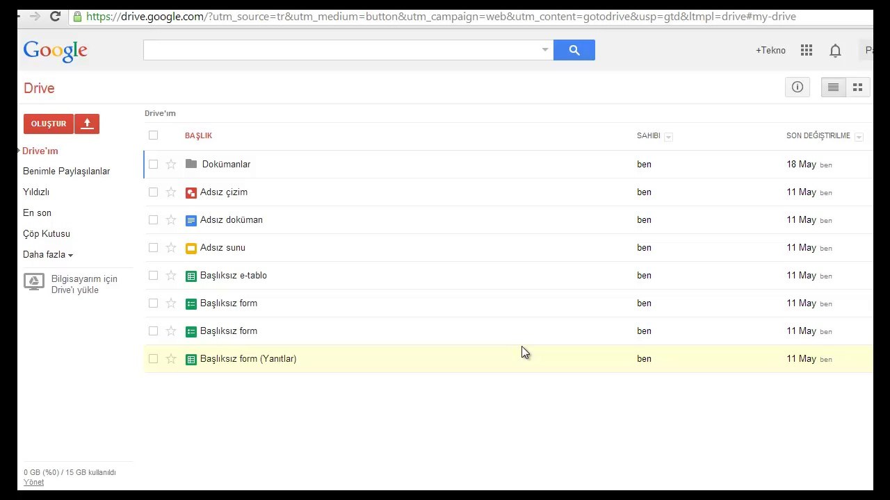 Google Drıve Doküman Uygulaması 1. Ders