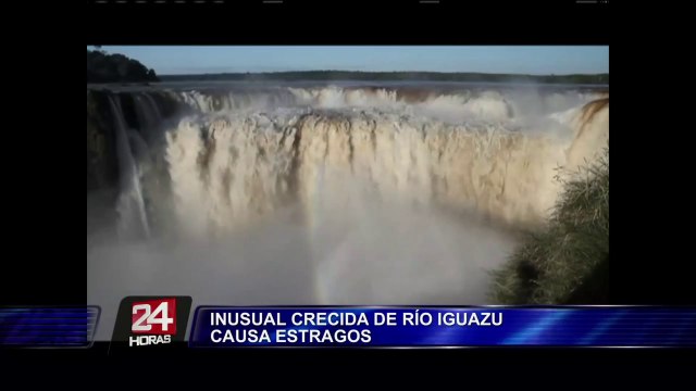 Argentina: cierran acceso a Cataratas de Iguazú por impresionante crecida