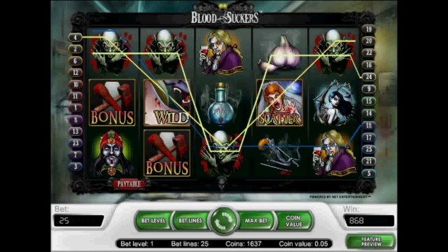 Blood Suckers video slot machines by NETENT free spins bonus at casino online big win