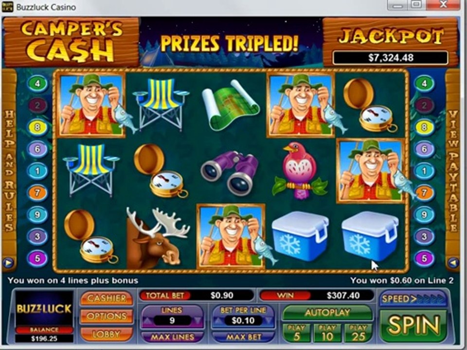 Campers Cash Slot Freespin Feature Big Win 373x Bet