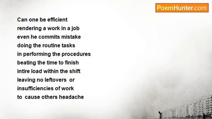 Marvin Brato Sr - Efficiency