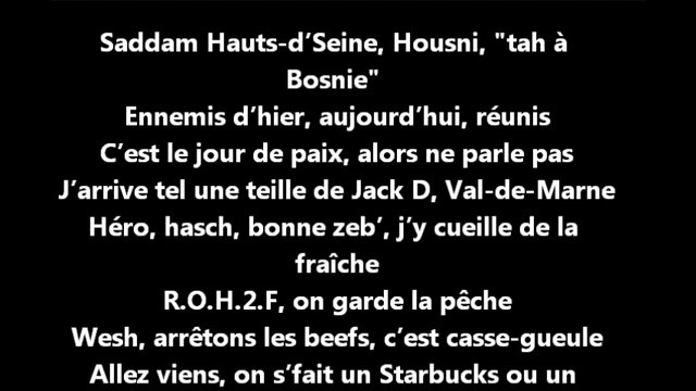 Booba Feat Rohff - La Réconciliation (Paroles / Lyrics)