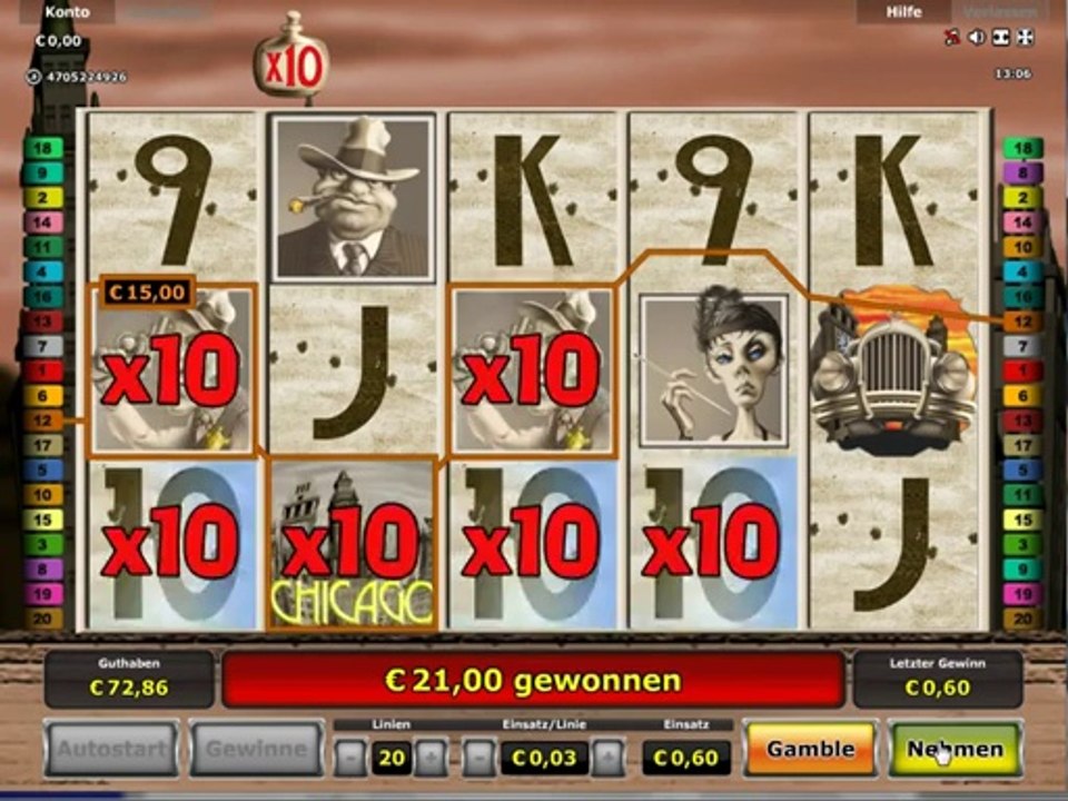Chicago Slot - Freispiele mit Verlängerung - 118-facher Gewinn