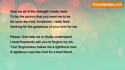 Reginald Walker - A Righteous Man's Prayer