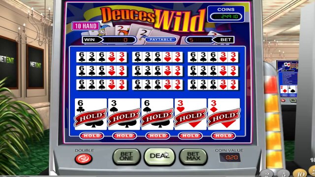 Classic Deuces Wild -video poker from NetEnt