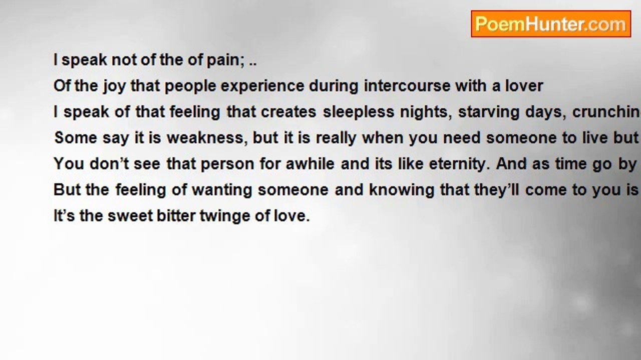Joy Lovelet Crawford - The sweet bitter twinge of love