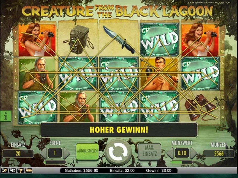 Creature of the Black Lagoon Slot - Super Mega Win (202x Bet)