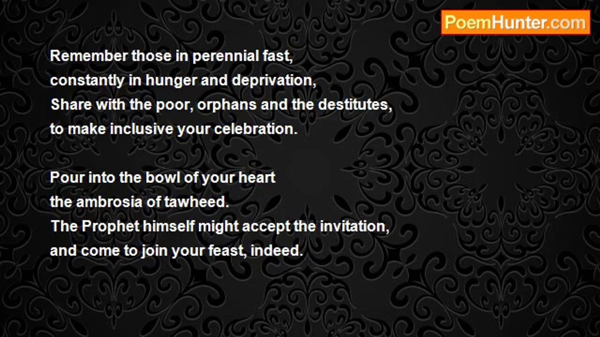 ⁣Kazi Nazrul Islam - Eid, at the end of fasting of Ramadan