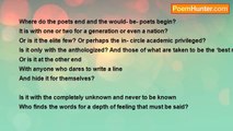Shalom Freedman - Where Do The Poets End And The Would- Be Poets Begin?