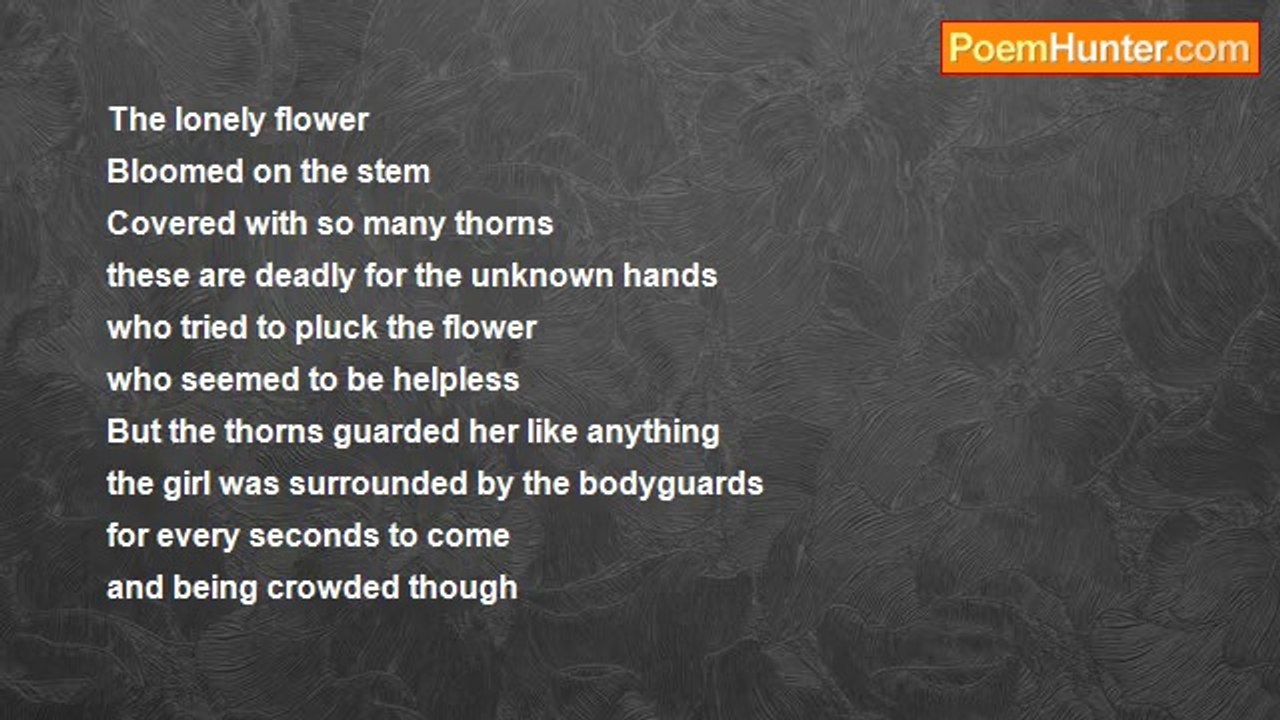 Subrat Pradhan - The lonely flower