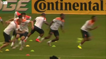 The Netherlands train one last time in Rio de Janeiro before World Cup debut