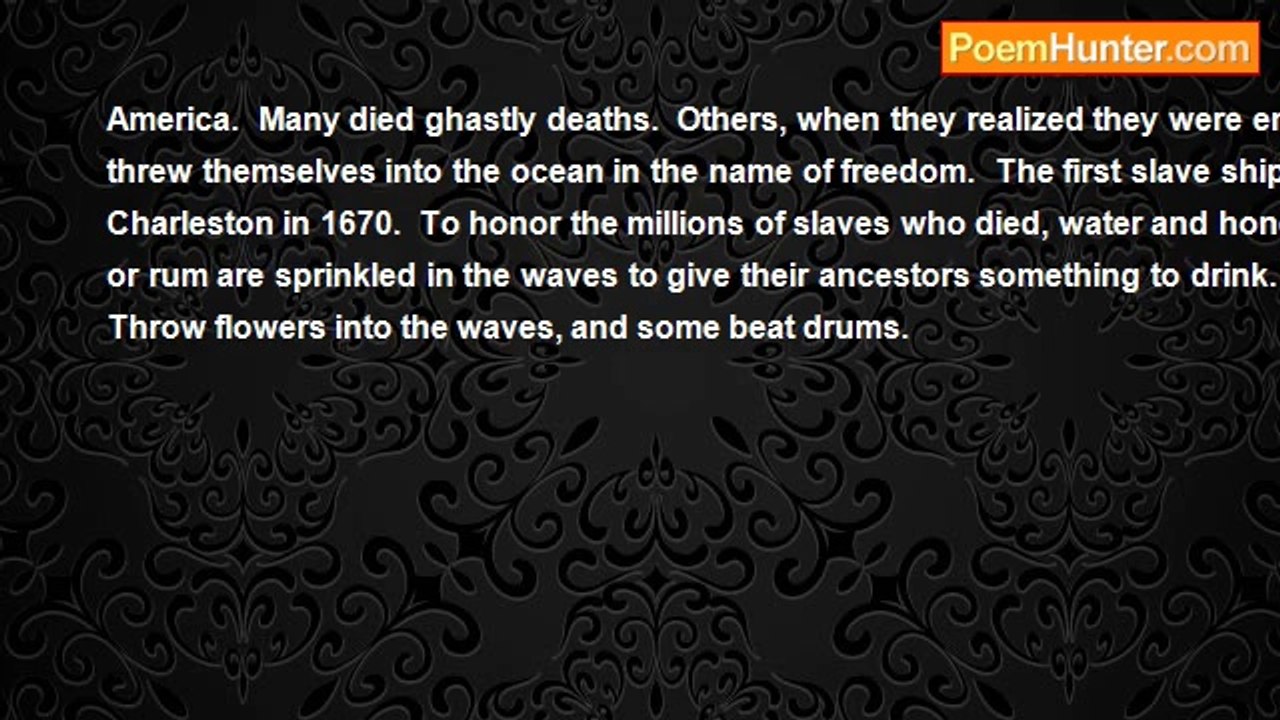 Mary Naylor - Middle Passage Remembrance Day - June 2
