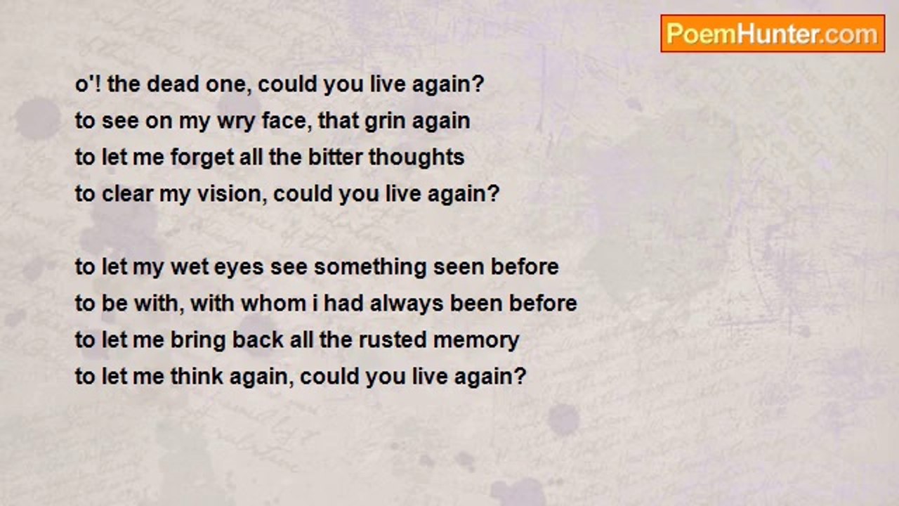 Usman Hanif - Could you live again?