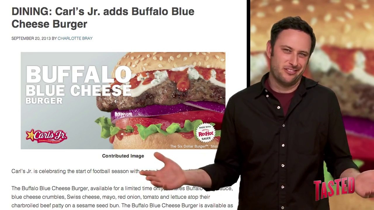 Carl's Jr. Blue Cheese Buffalo Burger & Fries - Food Feeder