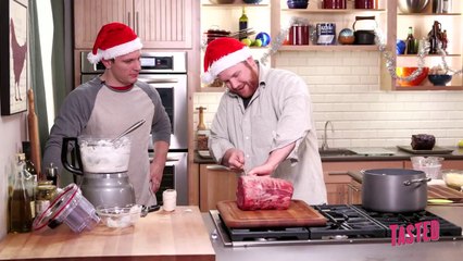 Big Ass Rib Roast with Super Easy Potato Gratin Recipe