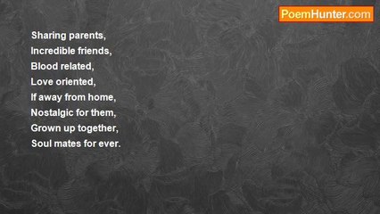 Jyoti Sunit Chaudhary - Siblings (Acrostic)