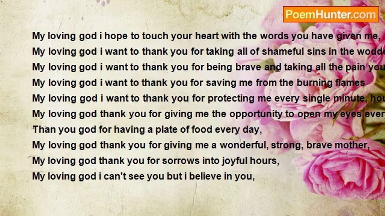 Juan Duarte - A thank you poem to God