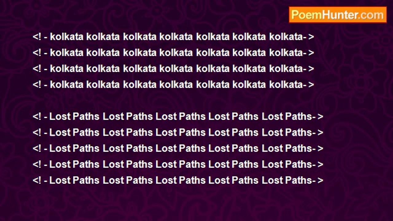 Palas Kumar Ray - Haiku (Senryu)     ~ Lost Paths