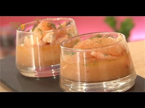 Recette de Verrines de crevettes et pamplemousse - 750 Grammes