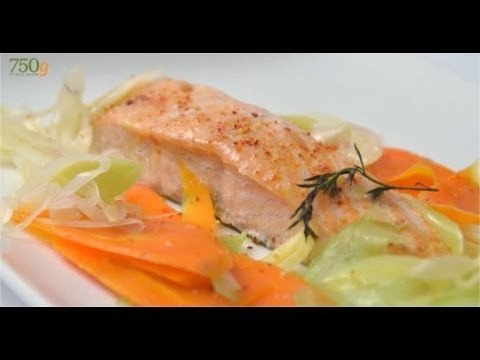 Recette de Saumon vapeur et ses légumes - 750 Grammes