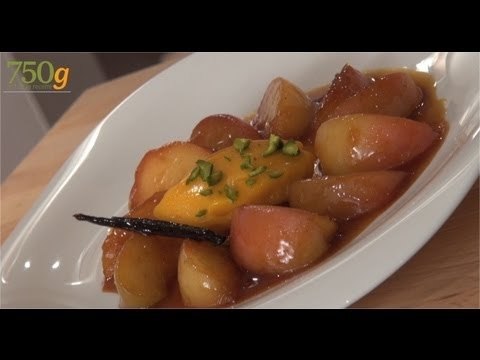 Recette de Pêches flambées - 750 Grammes