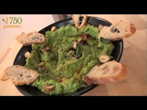 Recette de Houmous petits pois, noisettes et menthe - 750 Grammes