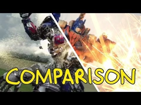Transformers: Age of Extinction Trailer - Homemade Side by Side Comparison