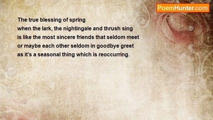 Gert Strydom - The true blessing of spring (limerick)