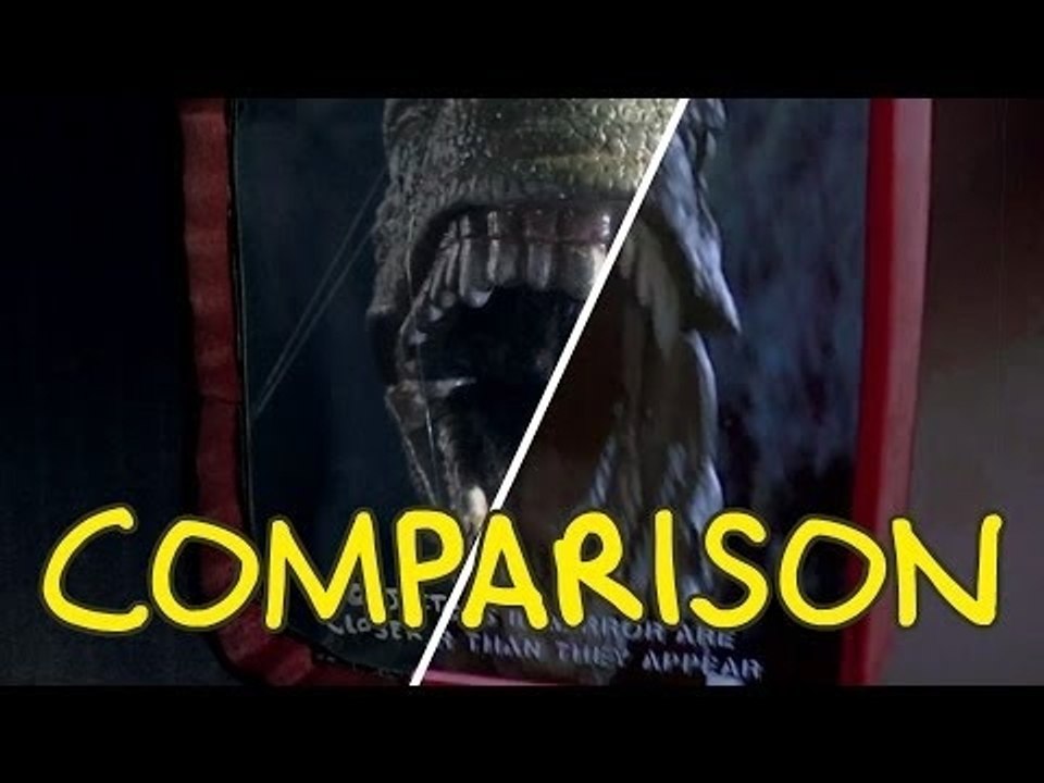 Jurassic Park T-Rex Chase - Homemade Side by Side Comparison