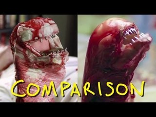 Alien - Chestburster Scene - Homemade with BlackNerdComedy (comparison)