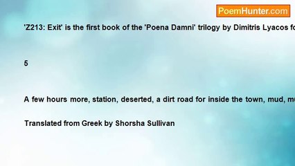 Dimitris Lyacos - Z213: Exit (extract 5)