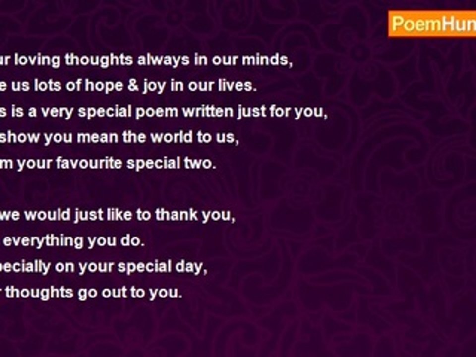 Claire Riley - Mam's Special Birthday Poem