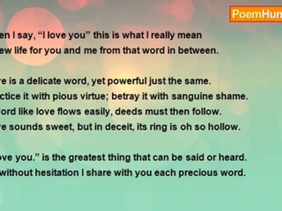 Gregory Huyette - When I Say ' I Love You '