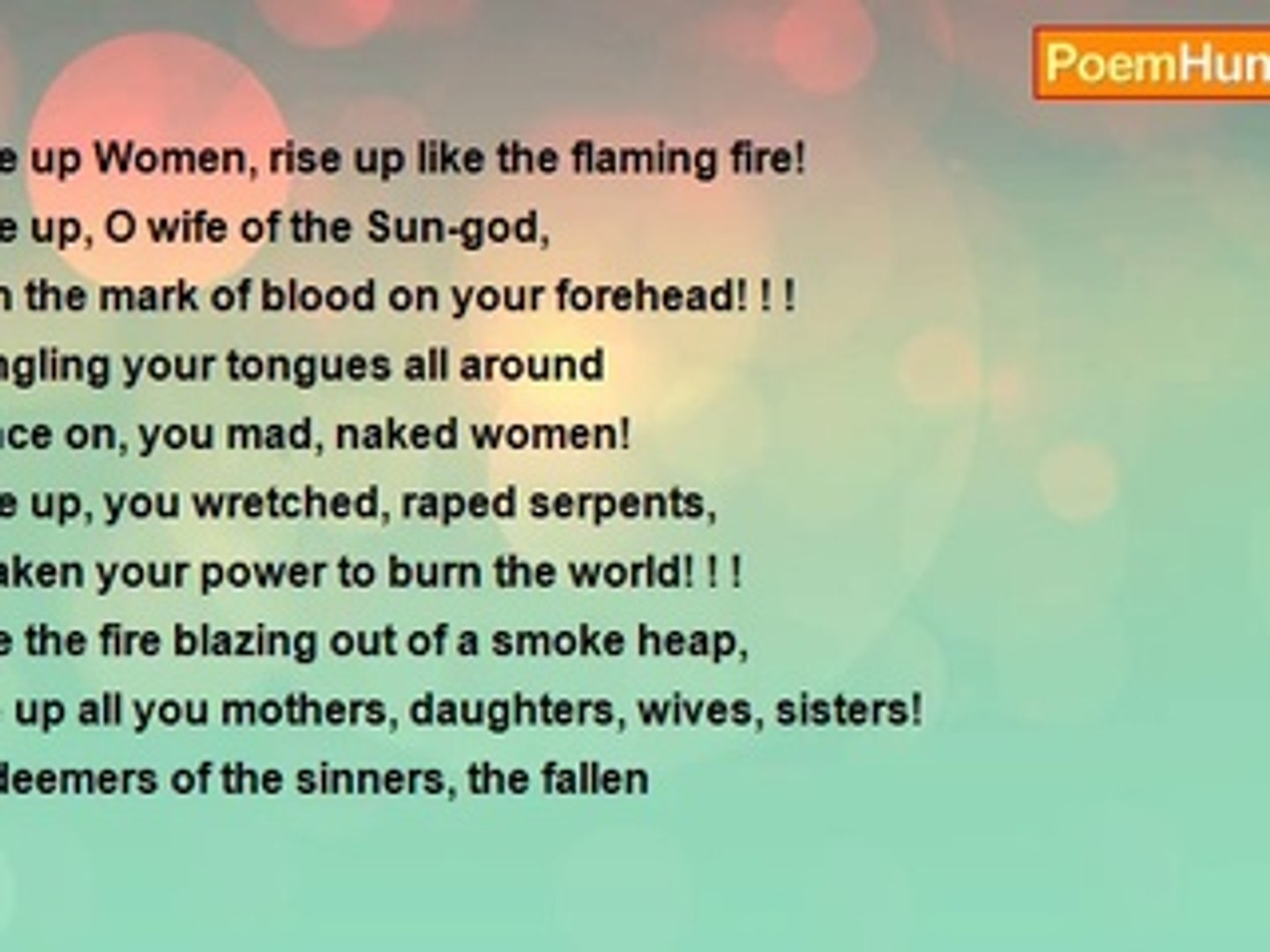 ⁣Kazi Nazrul Islam - Rise Up, Women - Rise Up Like the Flaming Fire