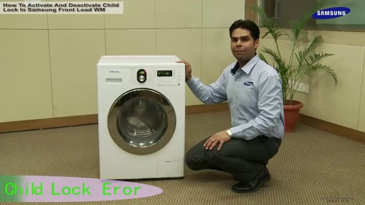 How To Activate And Deactivate Child Lock In Samsung Front Loading Washing Machine