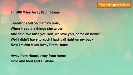 Christina Conseco - 500 Miles Away From Home