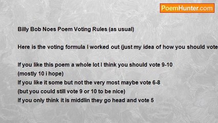 Billy Bob Noes - Cat Poems (bout 50/50 in Rhime)