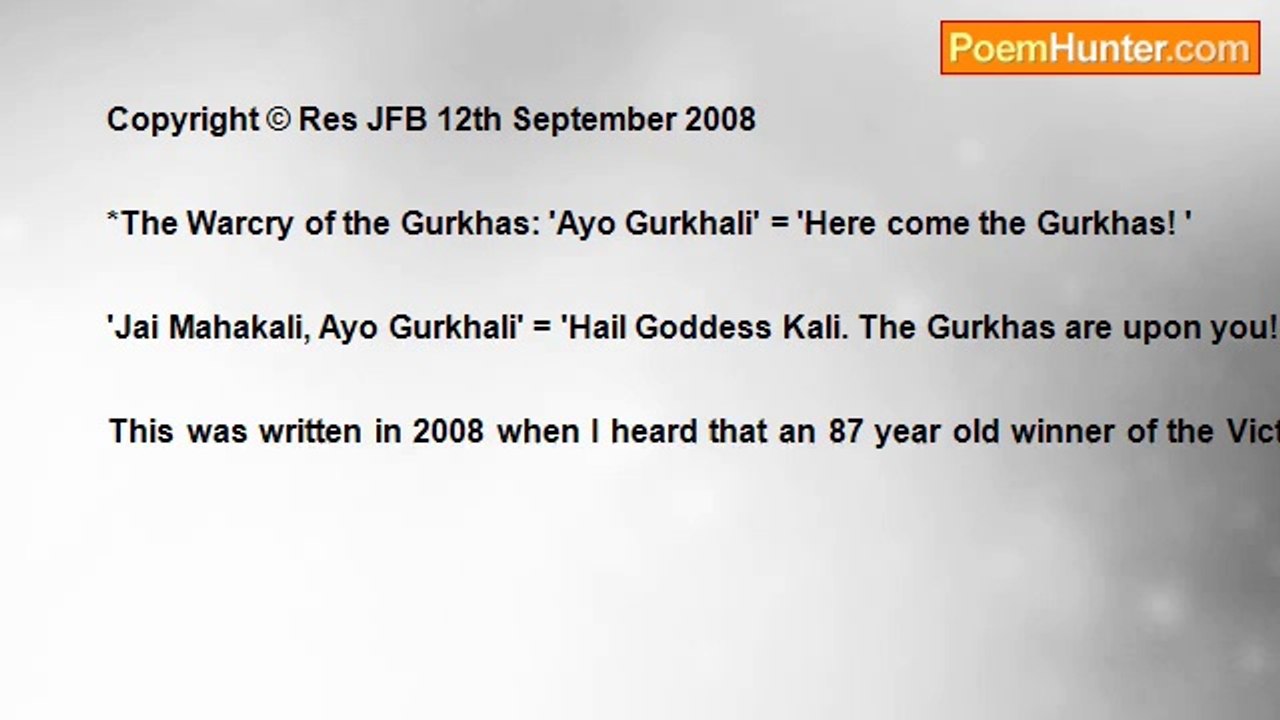 Res John Burman - 'Johnny Gurkha'