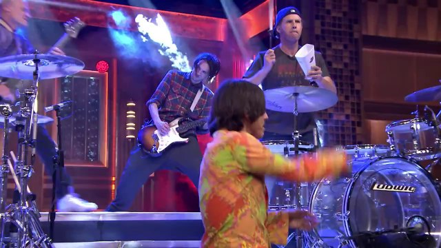 Will Ferrell and Chad Smith Drum
