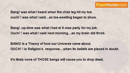 Bri Edwards - Bang! Ouch! ....... [uses of 'bang', the word; funny/not funny; Short]