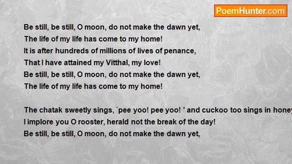 Narsinh Mehta - Be Still, Be Still, O Moon, Do Not Make The Dawn Yet