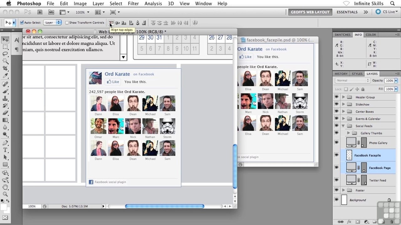 Adding The FaceBook Facepile