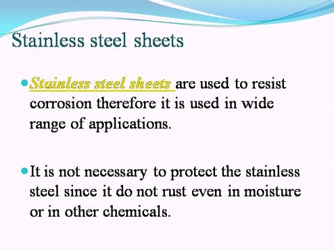 Stainless steel sheets