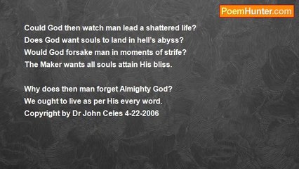 Dr John Celes - Sonnet: The Love of God